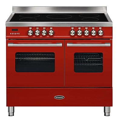 Britannia RC-10TI-DE Delphi Induction Hob Range Cooker Red